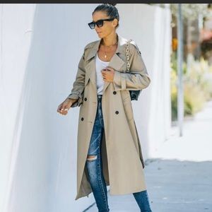 Vici collection never worn tan trench coat s/m size